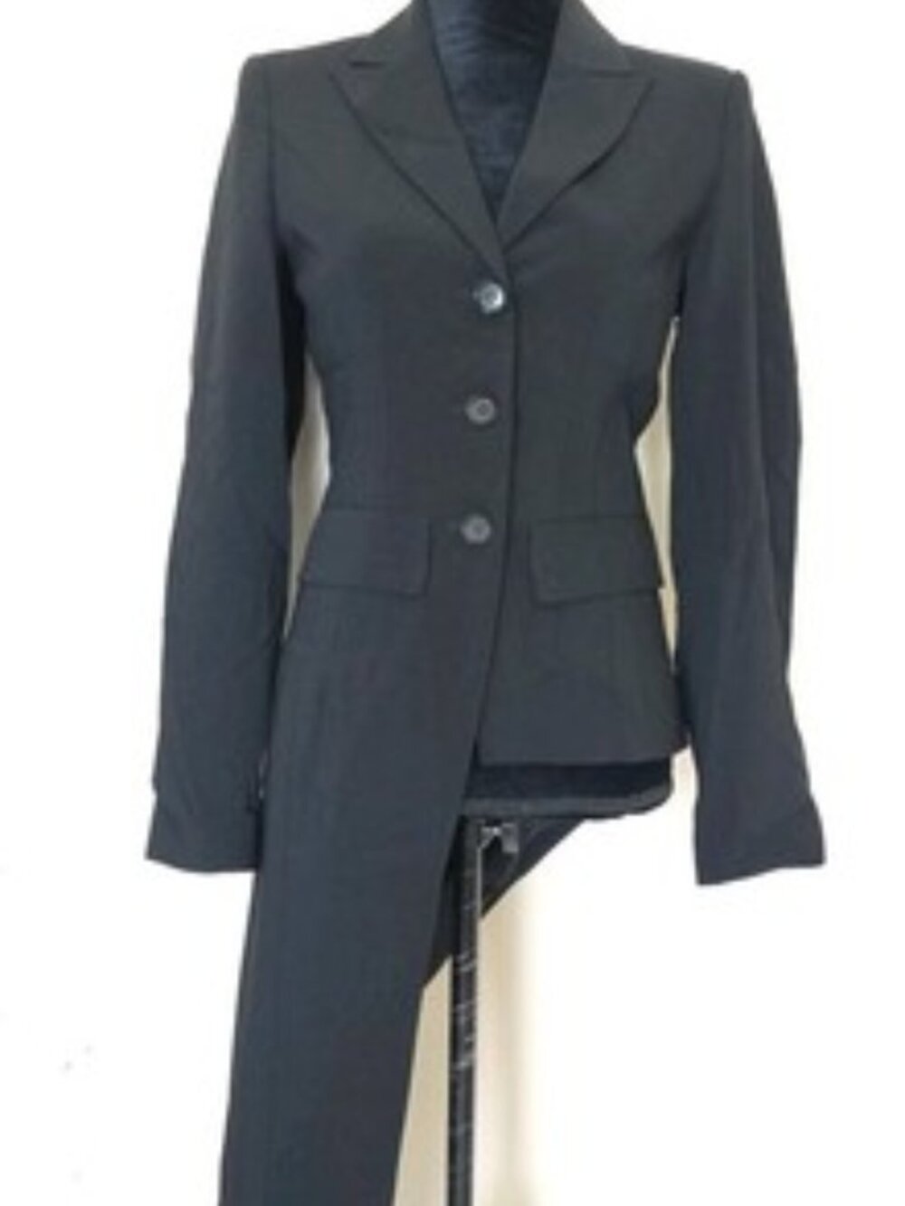 NWT Ivan Grundahl Copenhagen Black Long Sleeve Asyemmetric Waistcoat Jacket SZ 6